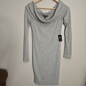 NWT Express Cowl Neck Sweater Dress Mini